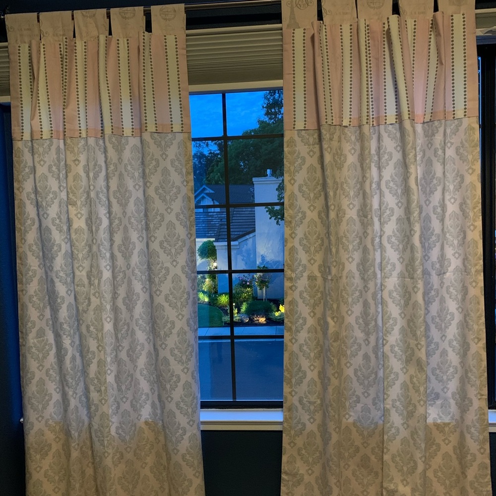 Custom Made Curtains for girl’s room 2 panels